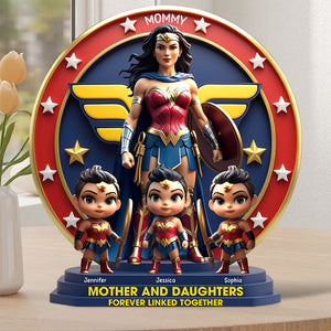 Wonder Mom Plaque - Personalized Gifts For Mom 03XQQN170425 - Shaped Plaques - GoDuckee