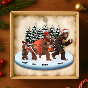 Sasquatch Family Christmas Ornament Personalized Gifts For Family 02natn291025 - Ornament - GoDuckee