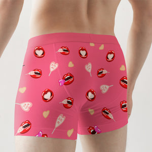 Funny Custom Face Men Boxer Briefs, Gift For Him, Naughty Couples, Valentine's Gift - Boxer Briefs - GoDuckee