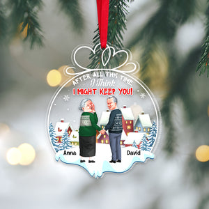 Funny Old Couple, Personalized Ornament, Couple Gifts, Gifts For Him, Gifts For Her, Unique Christmas Gifts, Xmas Tree Decorations - Ornament - GoDuckee