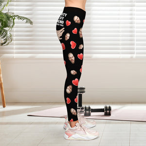 Sorry This Booty Is Taken By A Sexy Crazy Boyfriend, Gift For Couple, Personalized Legging, Custom Photo Naughty Woman Legging - AOP Products - GoDuckee