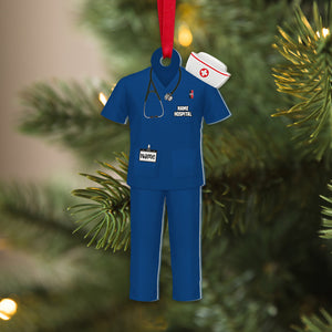 Nurse Uniform Ornament, Personalized Acrylic Ornament, Chirstmas Gift For Nurse - Ornament - GoDuckee