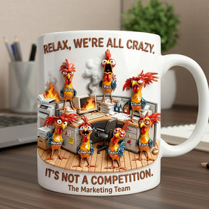 Fun Mad Rooster Office Worker Coffee Mug - Personalized Gifts For Coworker 02qhlu181225 - Coffee Mug - GoDuckee