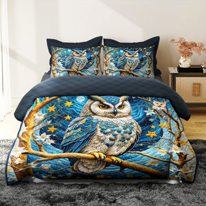 Personalized Owl Quilt Bed Set 04hutn200125 - Blanket - GoDuckee