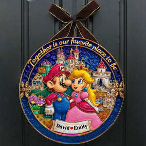 Game Fans Wood Sign - Personalized Gifts For Couple 04tgqn160625 - Wood Sign - GoDuckee