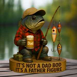 Fishing Dad Acrylic Plaque - Personalized Gift For Dad 03XQPU020525 - Shaped Plaques - GoDuckee