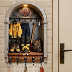 Firefighter Gear Acrylic Key Hanger – Personalized Gifts For Firefighter 03toqn161225 - Key Hanger - GoDuckee