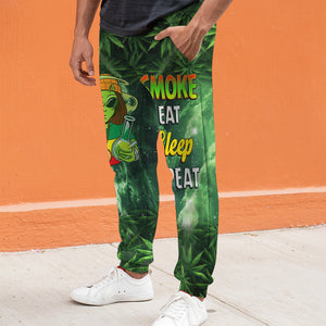 Gifts For Weed Lovers Sweatpants 04totn101224 Smoke Eat Sleep Repeat - Shorts and Pants - GoDuckee
