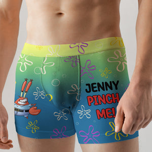 Personalized Gifts For Him Men's Boxers Pinch Me 01QHTN290124 - Boxers & Briefs - GoDuckee