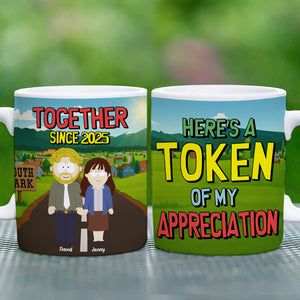 Cartoon Couple Mug - Personalized Gifts For Couple 04totn310525hg - Coffee Mug - GoDuckee