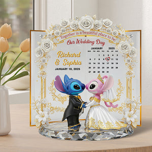 Wedding Couple Plaque - Personalized Gifts For Couple 05ohqn250625 - Shaped Plaques - GoDuckee