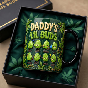 Daddy's Lil Buds Magic Ceramic Coffee Mug - Personalized Gifts For Dad 05toqn060526-Homacus