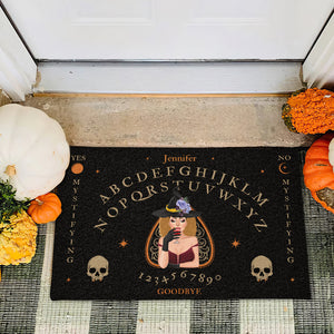 Gift For Witch Lover, Personalized Doormat, Witch Ouija Board Doormat, Halloween Gift - Doormat - GoDuckee