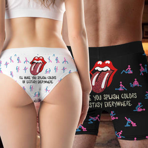 Gift For Couple Boxers I'll Make You Splash Colors Of Ecstasy Everywhere 06KAHN160124 - Boxers & Briefs - GoDuckee