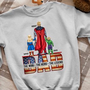 Super Dad, Man, Hero, Legend - Personalized Shirt, Gift For Father's Day - Shirts - GoDuckee