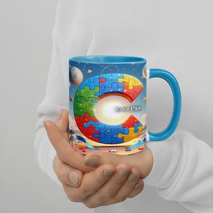Personalized Gift For Autism Kid, 3D Puzzle Alphabet & Wandering Astronaut In Space 01QHLU060325 - Coffee Mug - GoDuckee