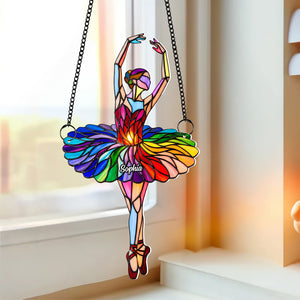 Ballet Girl Suncatcher - Personalized Gifts For Ballet Lovers 01natn080725 - Ornament - GoDuckee