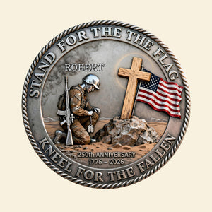 Military 250th Anniversary Printed Metal Coin - Personalized Gifts For Veterans 01kidt270226 - Coin - GoDuckee
