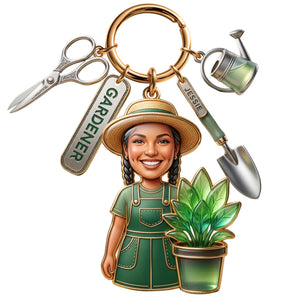 Custom Photo Gifts For Gardeners Keychain With Charms 06paqn250326 - Keychains - GoDuckee