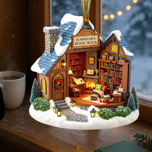 Book Nook Christmas Ornament Personalized Gifts For Book Lovers 01PGDT080825 - Ornament - GoDuckee