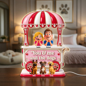 You & Me And The Dogs Light Box Personalized Gifts For Couple 01TOQN230626 - Light Box - GoDuckee