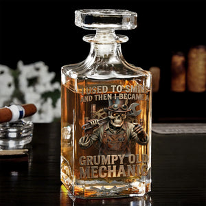 Grumpy Old Mechanic Decanter Set - Personalized Gift For Mechanics 04PADT030326 - Bottle - GoDuckee