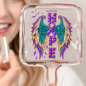 Ribbon Awareness Handheld Mirror - Personalized Gifts 01HUDT081225 - Mirror - GoDuckee