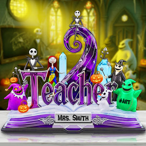 Horror Teacher Plaque - Personalized Gifts For Teacher 04tglu170625 - Shaped Plaques - GoDuckee