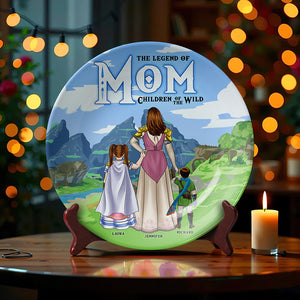 Personalized Gift For Mom Ceramic Round Plate Mother's Day The Legend Of Mom 05NAQN030425HG - Ceramic Round Plate - GoDuckee
