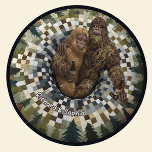 Cozy Forest Escape Round Rug – Personalized Gifts For Couple 04NAQN081025-Homacus