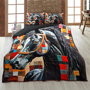 Horse Lovers Quilt Bed Set 03HUDT180125 - Blanket - GoDuckee
