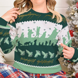 Gift For Movie Fans, Personalized Knitted Ugly Sweater, TV Series Fan Sweater, Christmas Gift 01HUXX280923 - AOP Products - GoDuckee