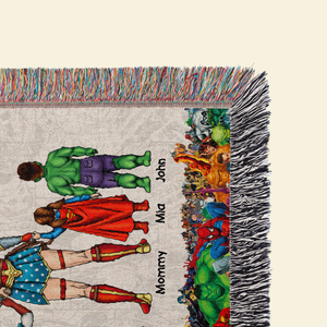 Personalized Gifts For Mom Woven Blanket Mother's Day Best Super Mom Ever 05ACHU030425PA - Blanket - GoDuckee
