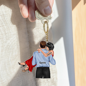 Personalized Gifts For Couple Keychain Couple Princess Carrying 15QHHU150125TM - Keychains - GoDuckee