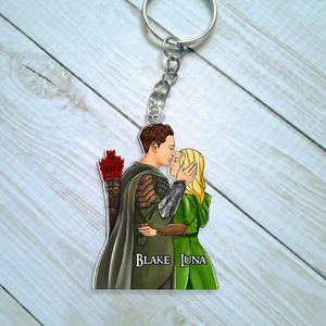 Personalized Gifts For Couple Keychain Hugging Couple 023QHHU110125TM - Keychains - GoDuckee