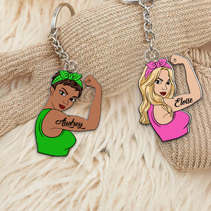 Personalized Gifts For Strong Girl Keychain 04QHHU230125TM - Keychains - GoDuckee