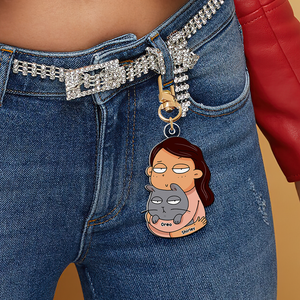 Personalized Gifts For Cat Lovers Keychain Cat Mom 01QHHU120325TM - Keychains - GoDuckee