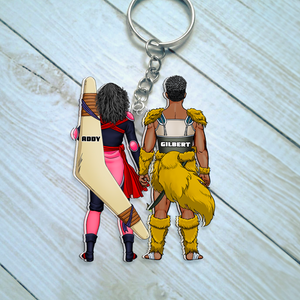 Personalized Gifts For Couple Keychain Anime Couple 06QHHU130125PA - Keychains - GoDuckee