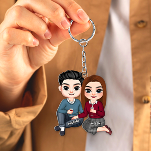 Personalized Gifts For Couple Keychain 13QHHU150125HH - Keychains - GoDuckee