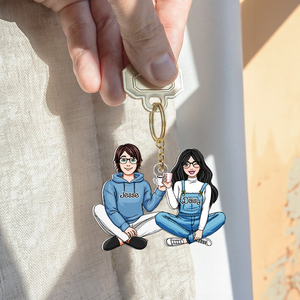Personalized Gifts For Couple Keychain 03QHHU110125HH - Keychains - GoDuckee
