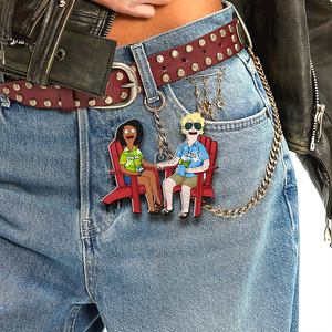 Personalized Gifts For Couple Keychain Cartoon Couple 01QHHU100225PA - Keychains - GoDuckee