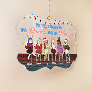 Tis The Season To Get Drunk And Be Merry, Gift For Friends, Personalized Ornament, Chubby Old Friends Ornament, Christmas Gift 01PGHN080823HH - Ornament - GoDuckee