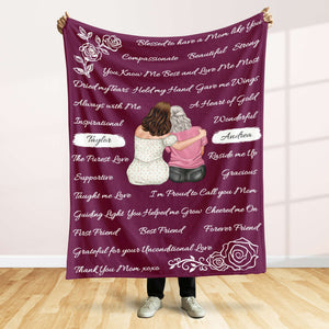 Personalized Gifts For Mom Blanket Bless To Have A Mom Like You - Blankets - GoDuckee