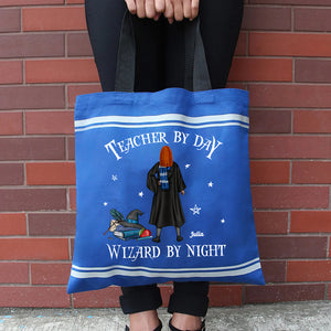 Teacher By Day, Gift For Teacher, Personalized Tote Bag, Wizard Tote Bag 01HUHN050723TM - Tote Bag - GoDuckee