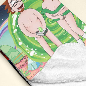 Personalized Gifts for Couple Blanket 02napu090724hg Standing In Front Of The Green Portal - Blanket - GoDuckee