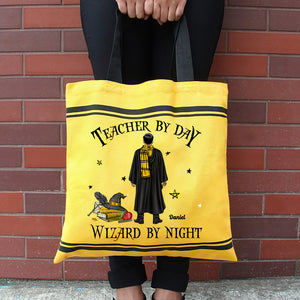 Teacher By Day, Gift For Teacher, Personalized Tote Bag, Wizard Tote Bag 01HUHN050723TM - Tote Bag - GoDuckee
