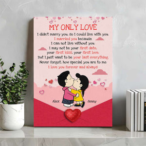 Personalized Gifts For Cartoon Lover Canvas Poster Couple Valentine 04XQMH051224HG - Poster & Canvas - GoDuckee