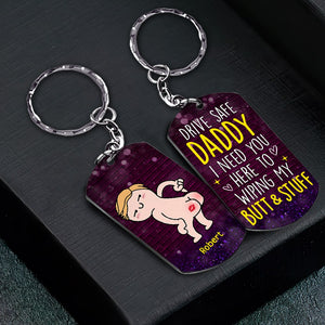 Couple, I Need You Here To Wiping My Butt And Stuff, Personalized Keychain, Couple Gifts - Keychains - GoDuckee