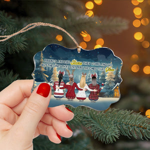 Friends, The Ones That Stay Are The Ones That Glow, Personalized Ornament, Friendship Christmas Gift - Ornament - GoDuckee