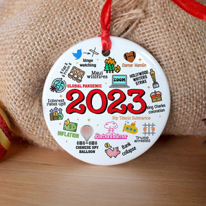Christmas Ornament, 01NATN101023 Ceramic Circle Ornament, Xmas Gift - Ornament - GoDuckee